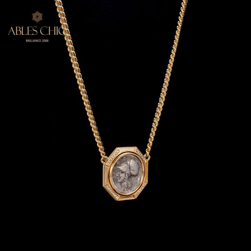 Collier médaillon byzantin Athéna