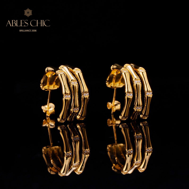 Boucles d'oreilles Noeuds Bambou 5736