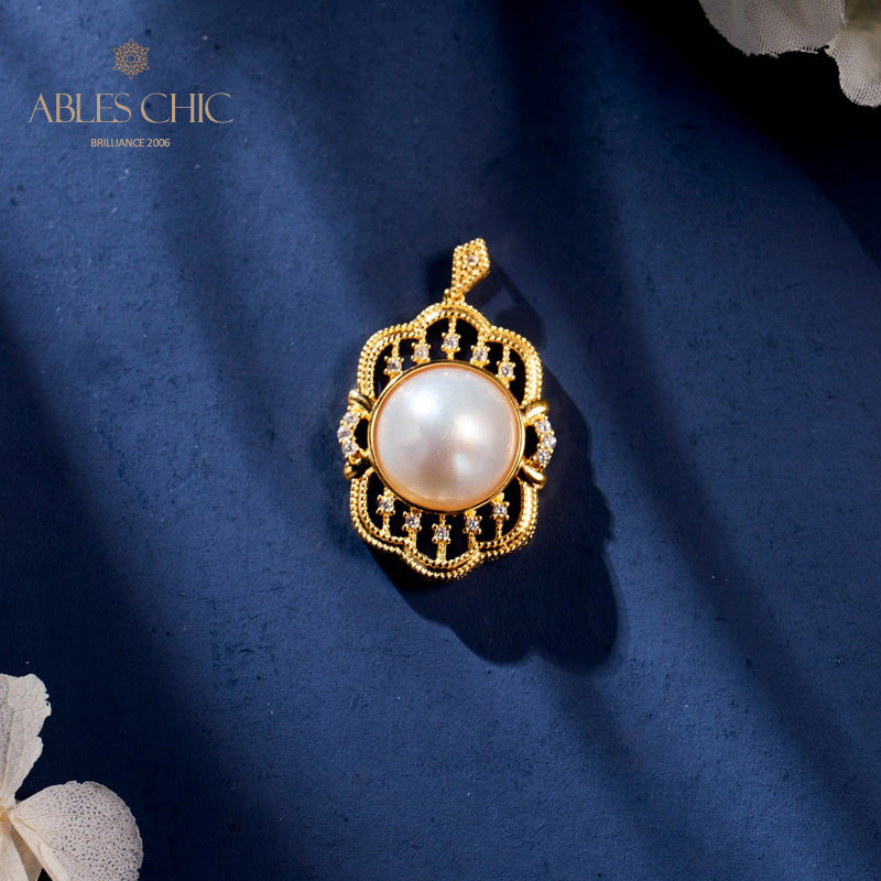 Pendentif Mabe Pearl Fretwork 5990