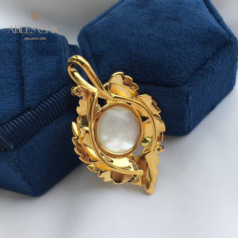 Collier guirlande de feuilles de perles Mabe 5817