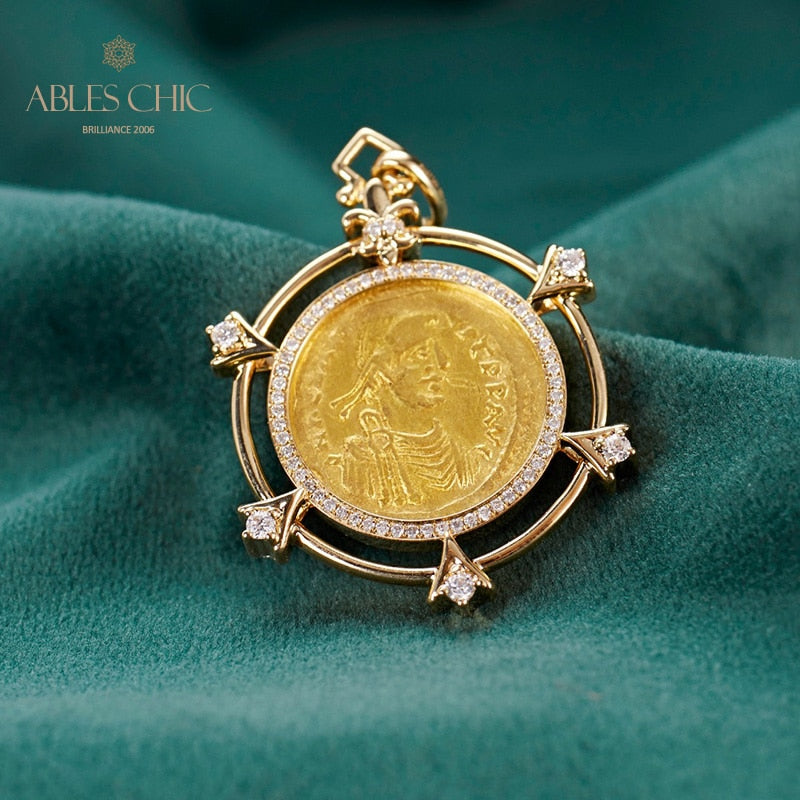 Pendentif de pièce de retournement byzantin uniquement