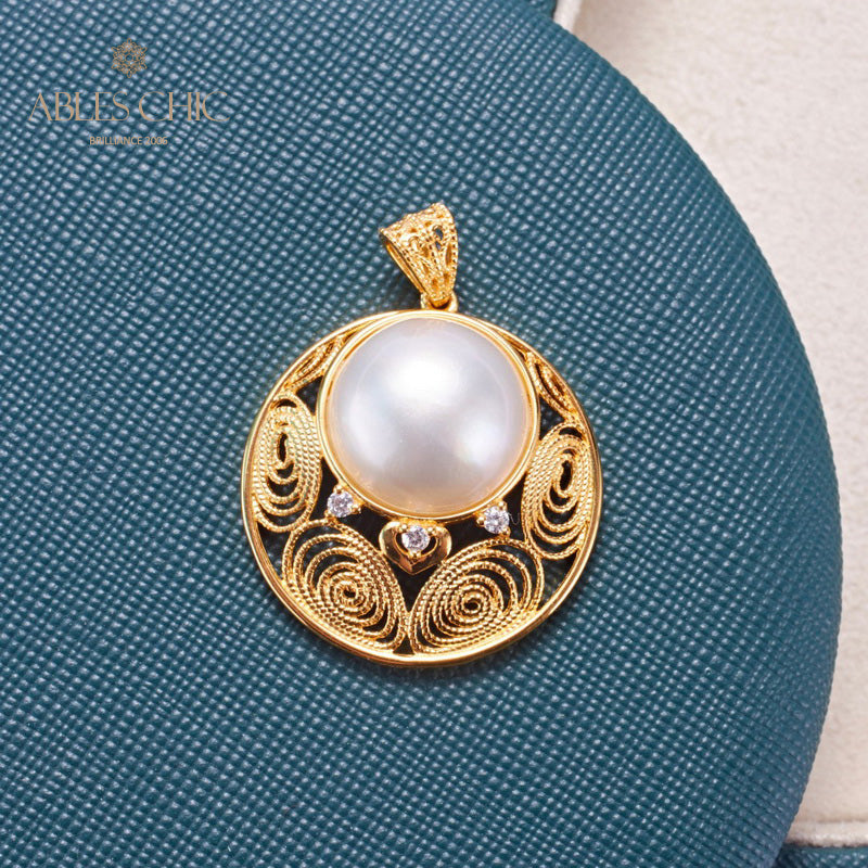 Pendentif en filigrane de perles Mabe 5843