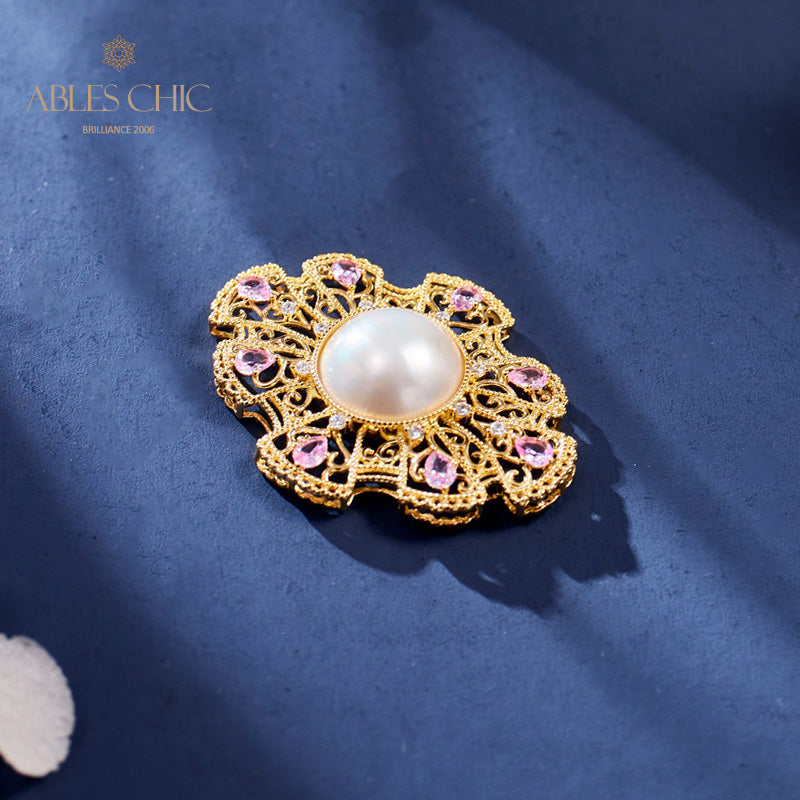 Mabe Pearl Classic Fretwork Pendentif 6006