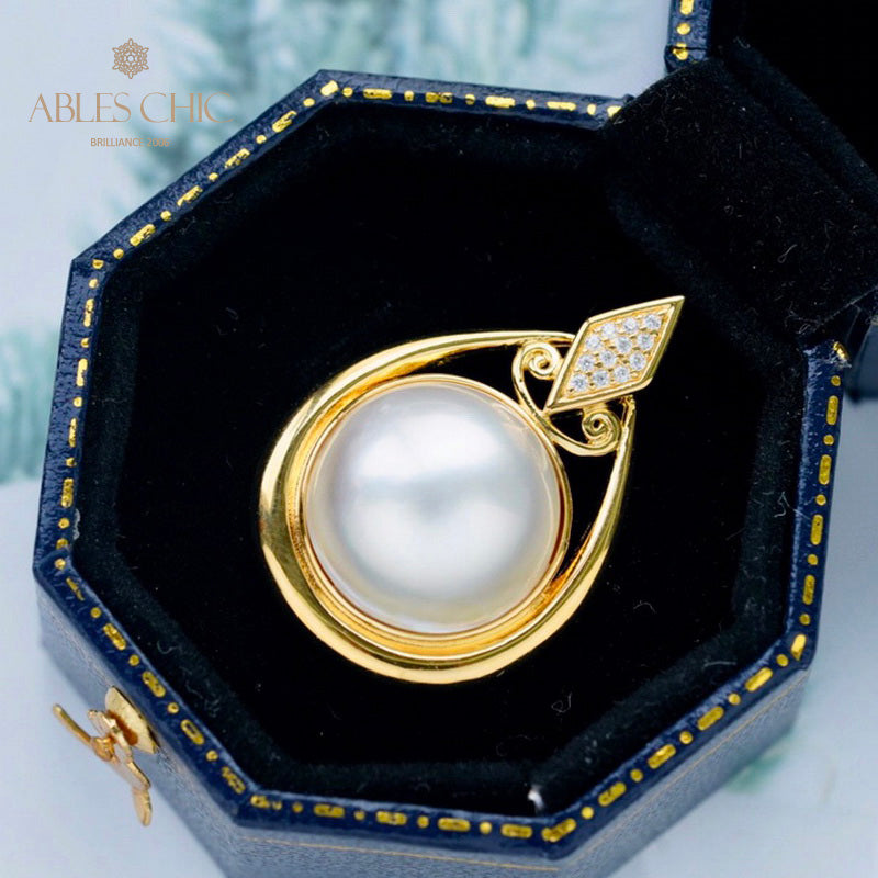 Pendentif Solitaire Perle Mabe 5916