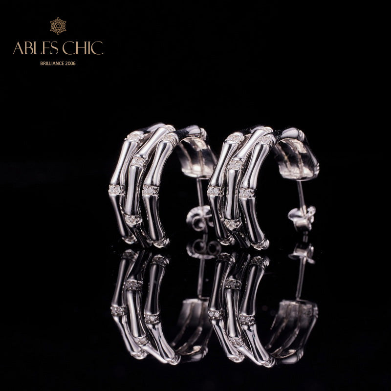 Boucles d'oreilles Noeuds Bambou 5736