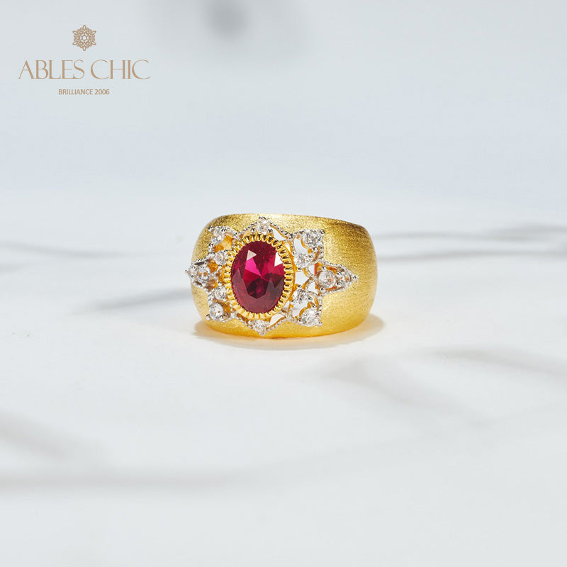 Bague Soyeuse Fleur de Saphir 6065