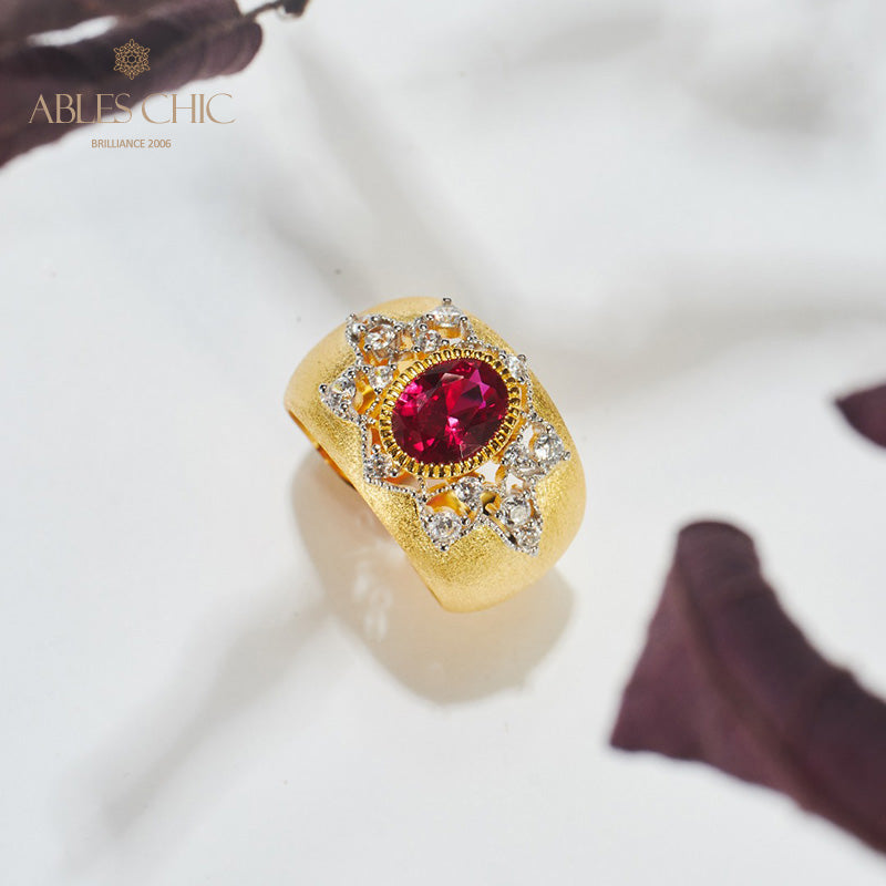 Bague Soyeuse Fleur de Saphir 6065