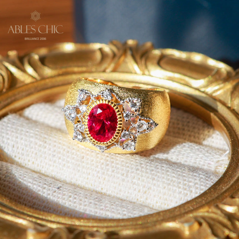 Bague Soyeuse Fleur de Saphir 6065