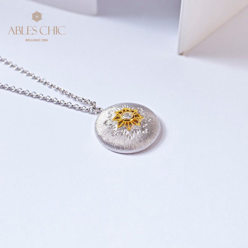 Pendentif étoile en filigrane à motif en soie 5855