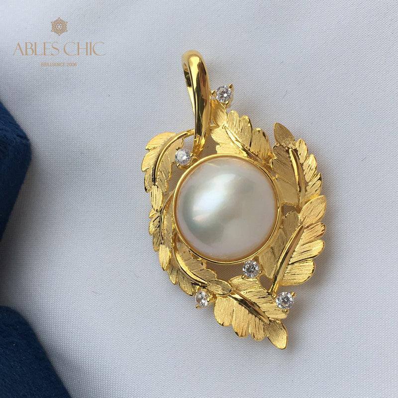 Collier guirlande de feuilles de perles Mabe 5817