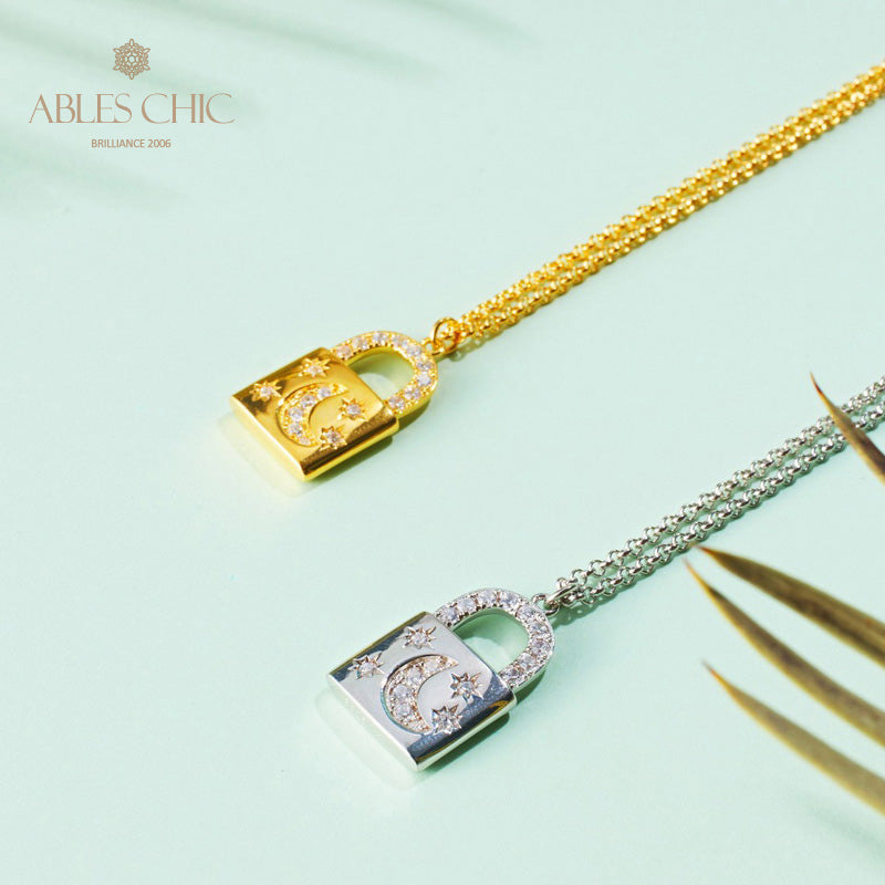 Collier pendentif cadenas 5827