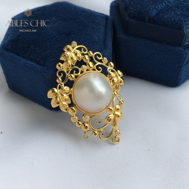 Pendentif floral en perles Mabe 5818