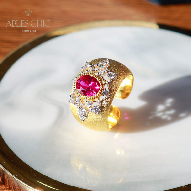 Bague Soyeuse Fleur de Saphir 6065