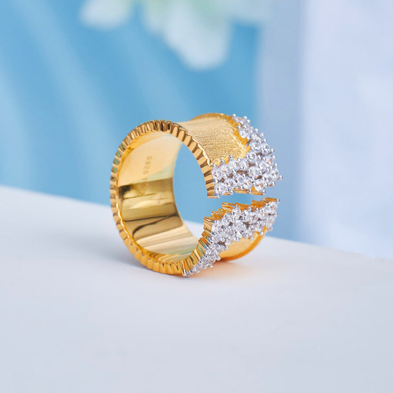 Bague florale embellissement CZ 5572