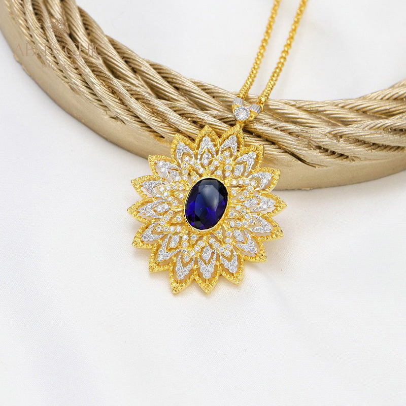 Collier en filigrane en forme de larme de dentelle 5667