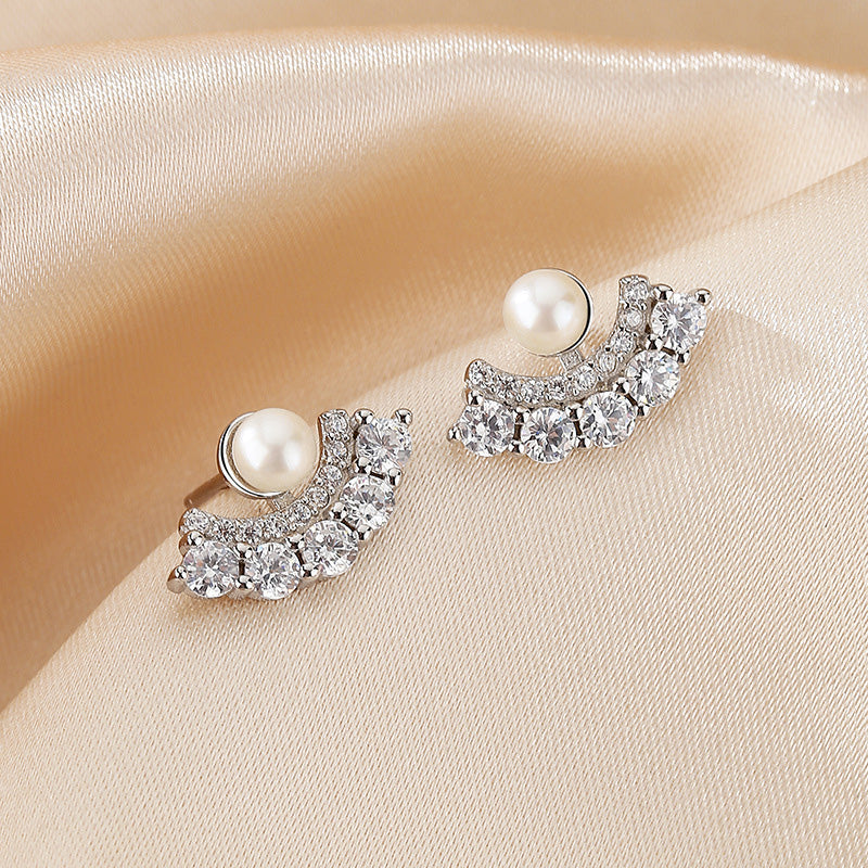 Boucles d'oreilles éventail en perles d'eau douce PE1053