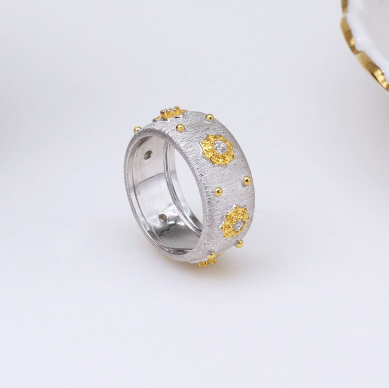 Bague Soyeuse Fleurs Étoilées 5025