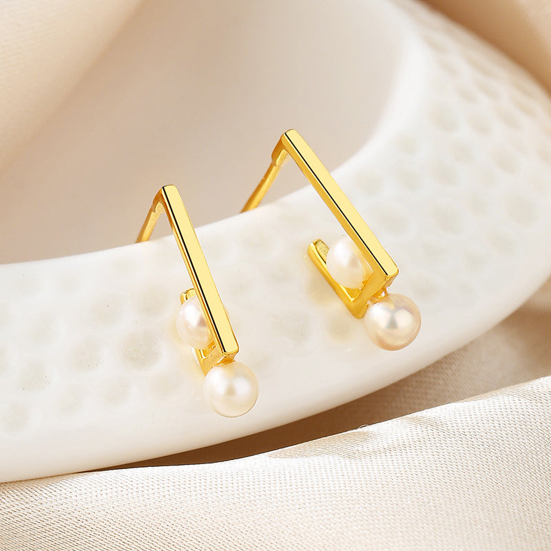 Boucles d'oreilles filaires en perles d'eau douce PE1011