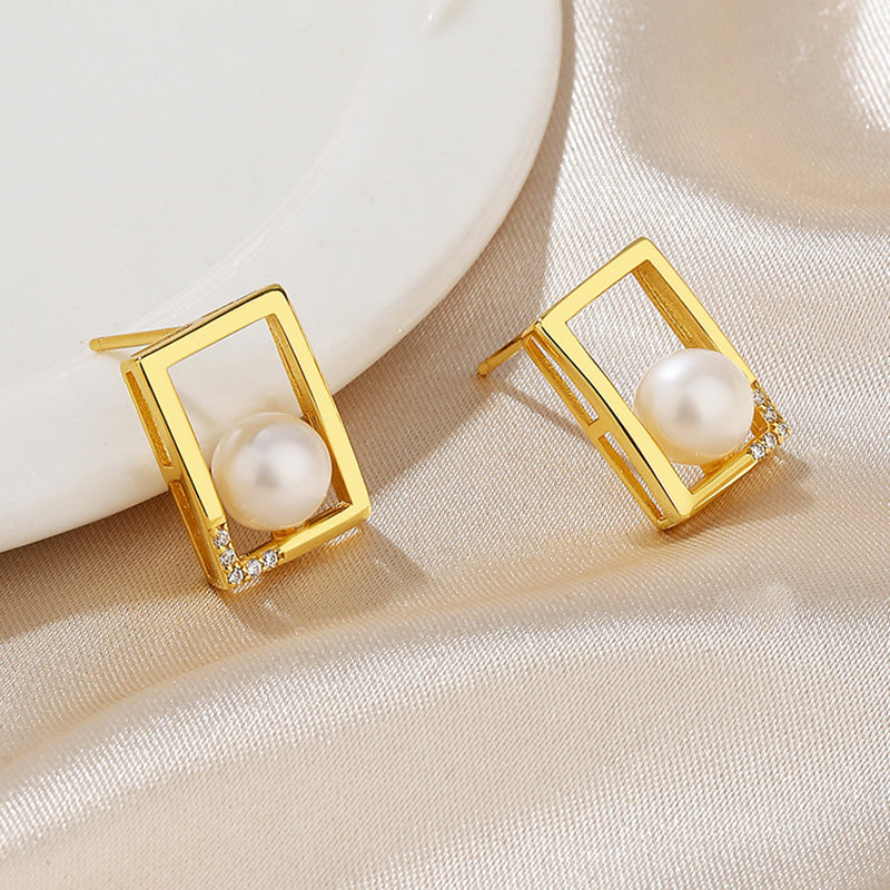 Boucles d'oreilles filaires perles d'eau douce PE1050