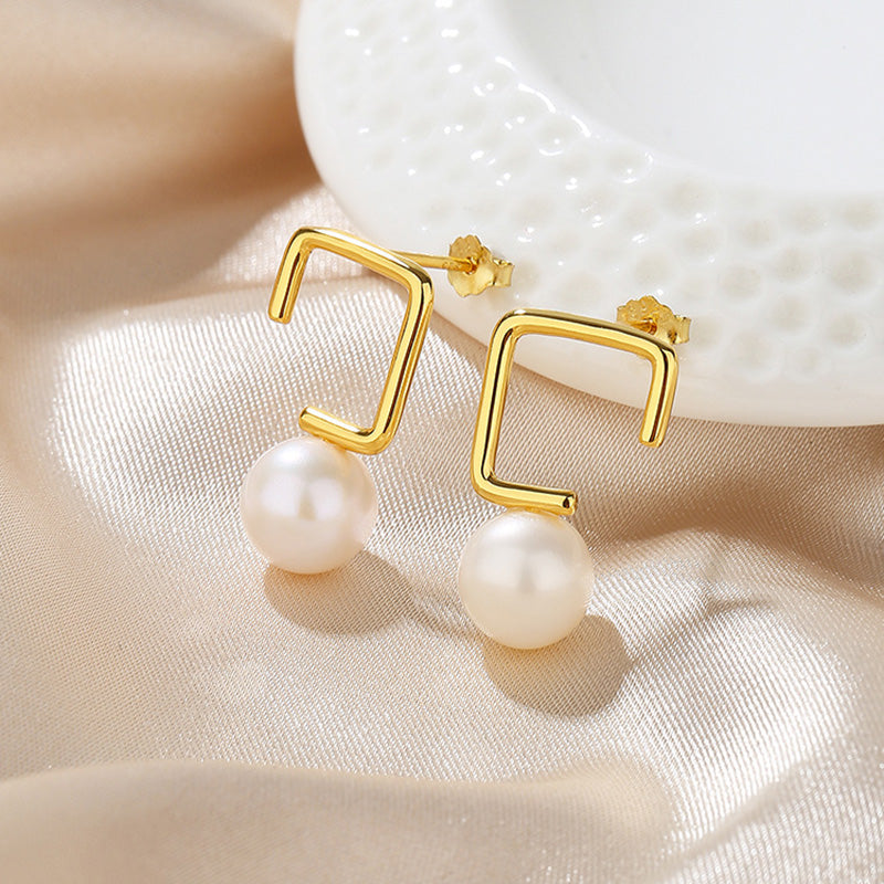 Boucles d'oreilles en fil de perles d'eau douce PE1051
