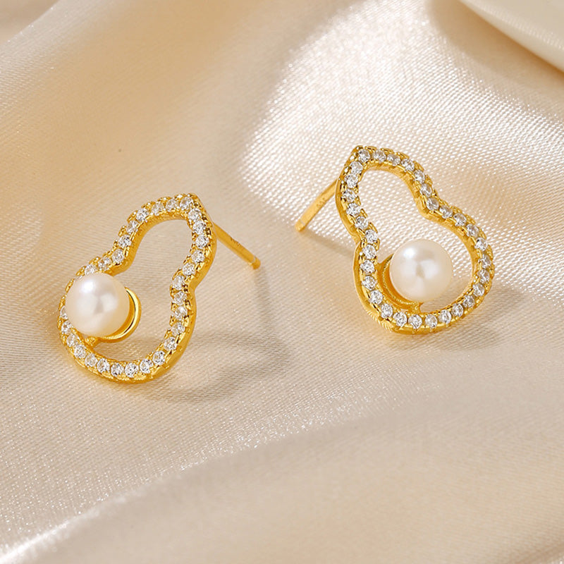 Boucles d'oreilles Gourde en Perles d'Eau Douce PE1016