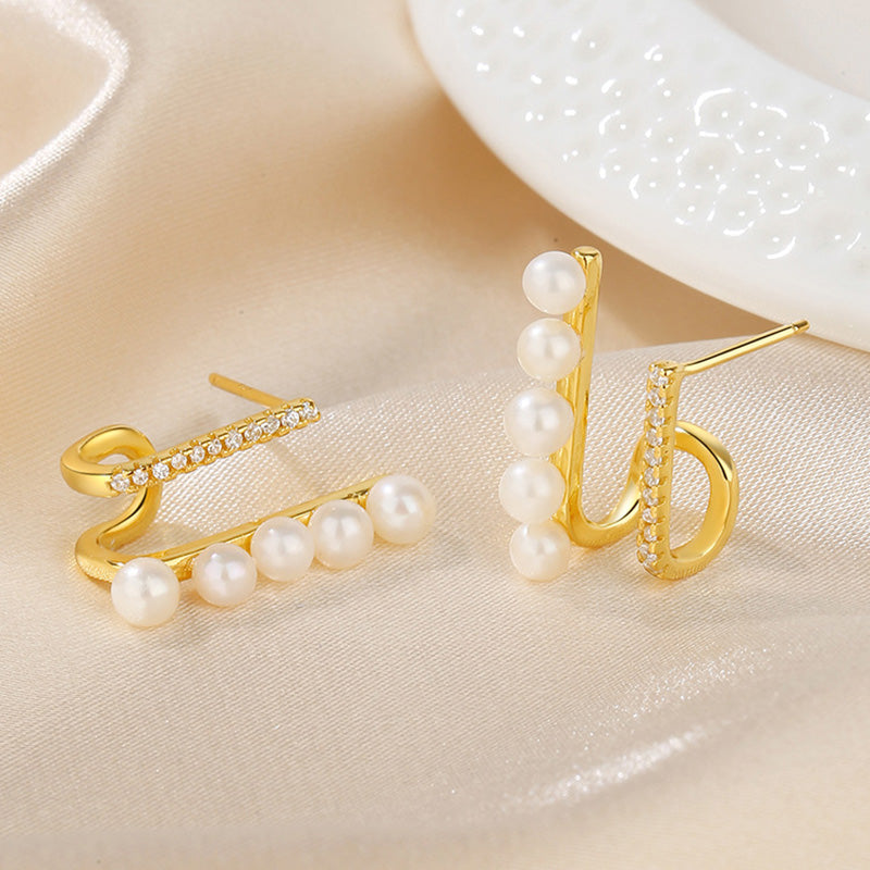 Boucles d'oreilles longues perles d'eau douce PE1026