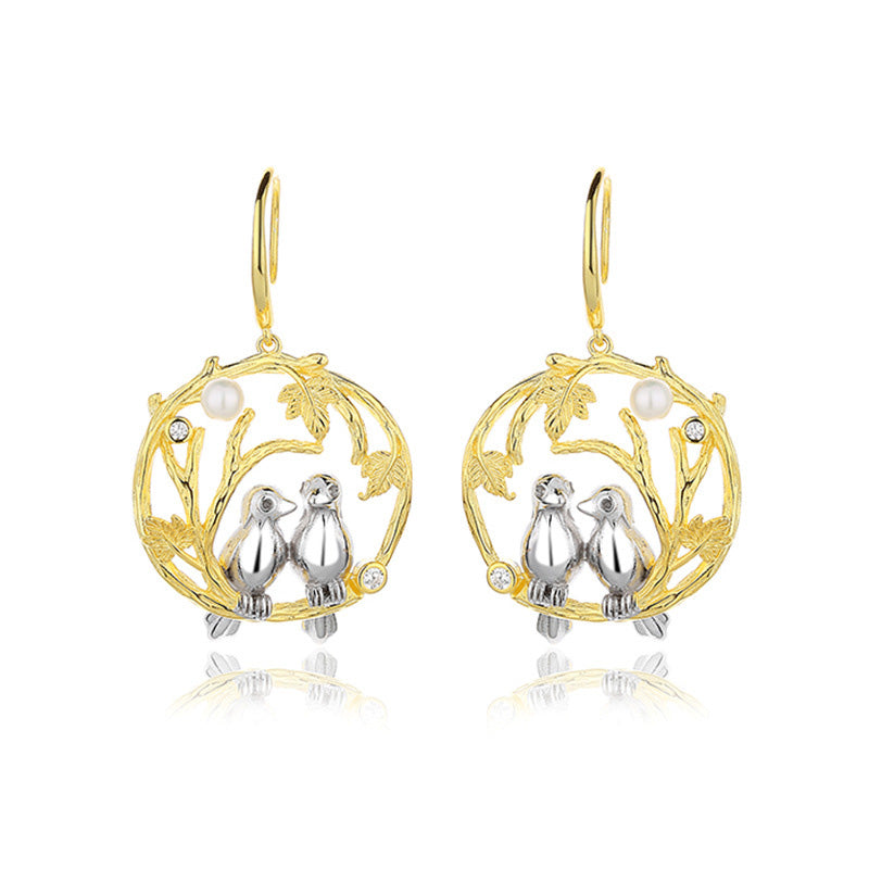 Boucles d'oreilles guirlande de perles d'eau douce PE1049