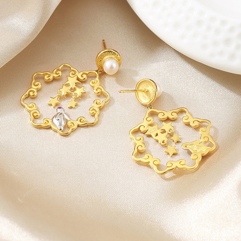 Boucles d'oreilles florales en perles d'eau douce PE1035