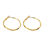 Boucles d'oreilles créoles en fil torsadé E1043