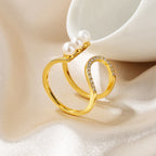 Bague fil de perles d'eau douce RN1011