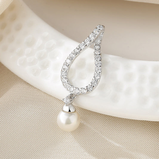 Pendentif torsadé en perles d'eau douce uniquement PN1018