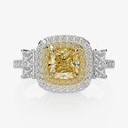 Bague de mariée saphir jaune R0442
