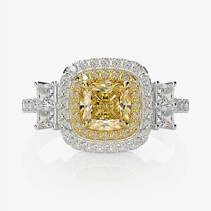 Bague de mariée saphir jaune R0442