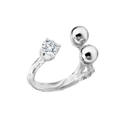 Bague irrégulière à texture froissée R1091