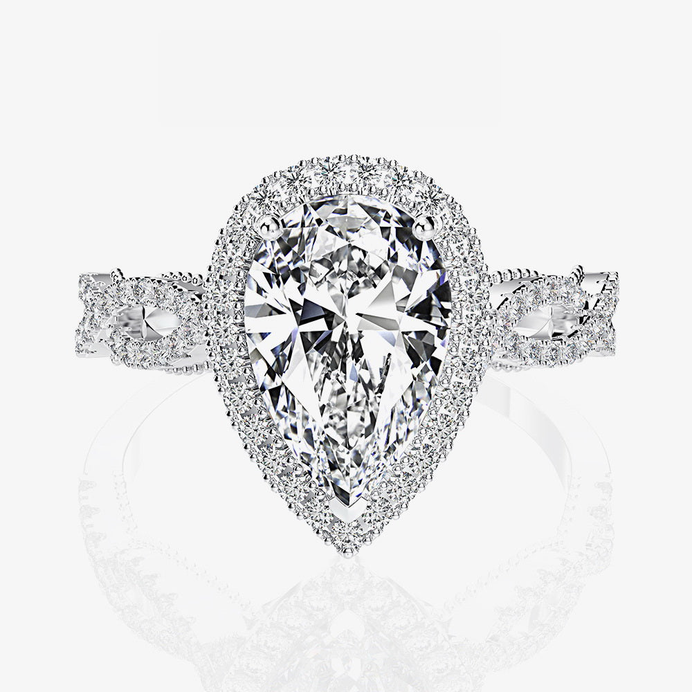 Bague de fiançailles halo 7CT R0936