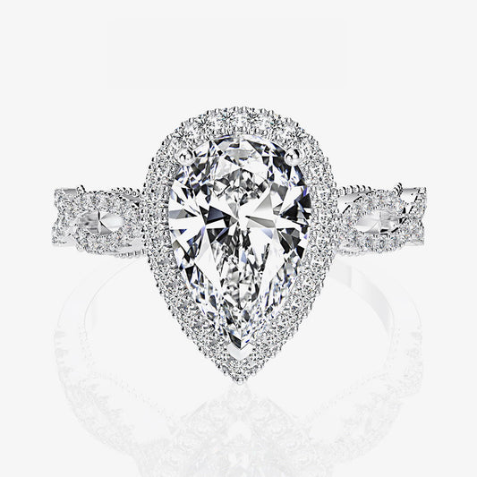 Bague de fiançailles halo 7CT R0936