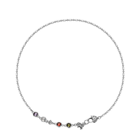 Collier de perles en zircon coloré N1000
