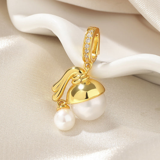 Pendentif floral en perles d'eau douce uniquement PN1002
