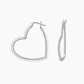 Inside-Out Heart Moissanite Hoops