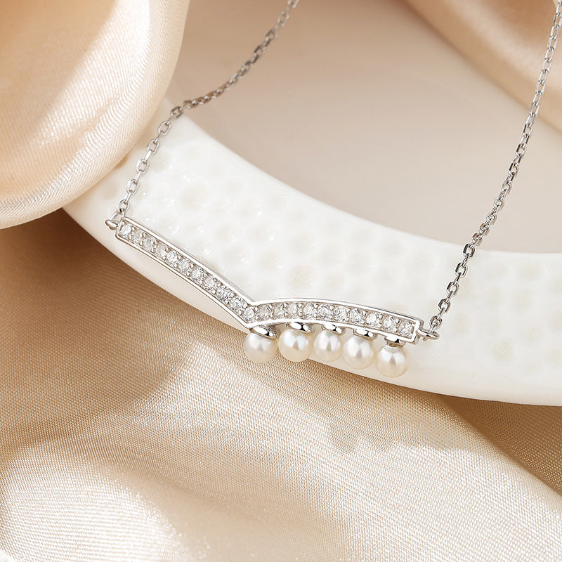 Collier de Noël en perles d'eau douce PN1014
