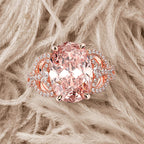 Bague solitaire spinelle orange R0927