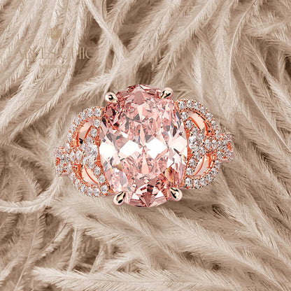 Bague solitaire spinelle orange R0927
