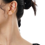Boucle d'Oreille Clip en Filigrane Tressée E1099, 1 Pièce