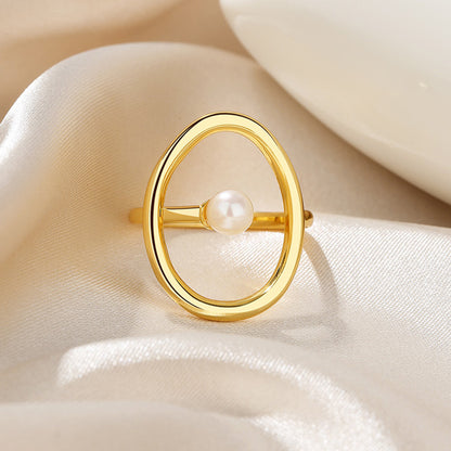 Bague fil de perles d'eau douce RN1025