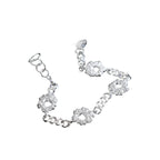 Bracelet chaîne gourmette à breloques froissées B1005