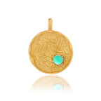 Pendentif pièce de monnaie en perles d'eau douce uniquement PN1015