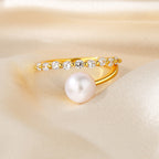 Bague solitaire perle d'eau douce RN1023