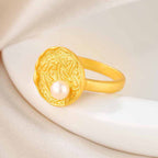 Bague disque perle d'eau douce RN1015