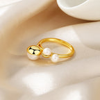 Bague 3 Pierres Perle d'Eau Douce RN1012