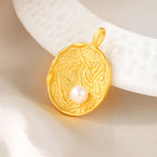 Pendentif pièce de monnaie en perles d'eau douce uniquement PN1015